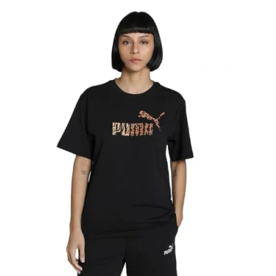 Abbildung von Puma Graphic Animal Relaxed TEE Tshirt print, Damen, Größe: XL, Black