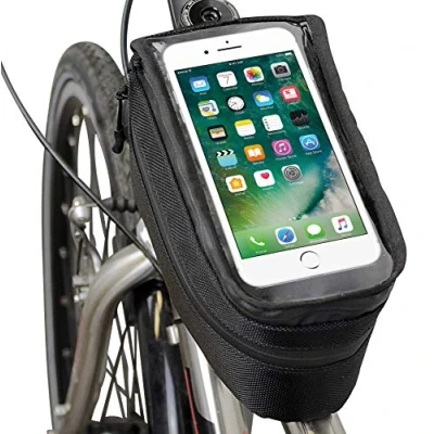Abbildung von NC 17 Universal Fahrrad Ebike Oberrohr Handy Tasche Größe XL│Lenkertasche│Rahmentasche│Staufach│Kabeldurchlass│Touchscreen│für Smartphones alle gängigen Größen│MTB, Rennrad, E Bikes, Trekking│GPS