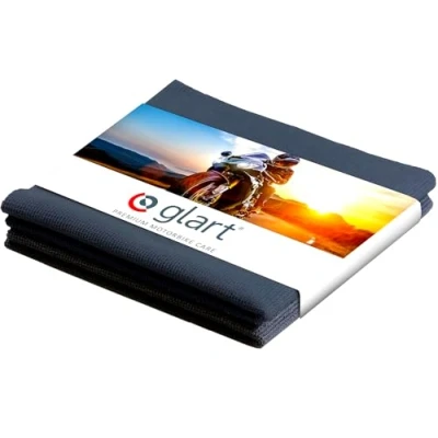 Abbildung von Glart 42AAM 2er Set Mikrofasertücher ANTHRAZIT für die Motorradpflege, 40x40 cm, MOTORRAD Microfasertücher weich, saugstark; kratzerfreie, fusselfreie Poliertücher