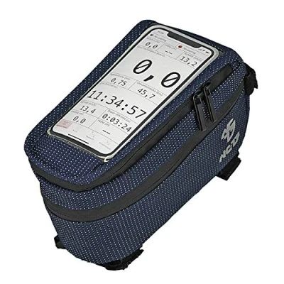 Abbildung von NC 17 Connect Smartphone XL Tasche für Oberrohr, Dot blau, Klettverschluss