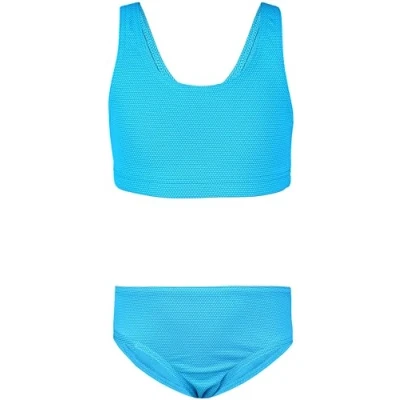 Abbildung von Aquarti Mädchen Sport Bikini Racerback Bustier &amp; Bikinislip, Farbe: Jacquard Punkte Türkis, Größe: 164
