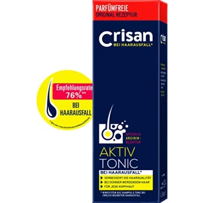 Abbildung von Crisan Aktiv Tonic, Haarwasser gegen Haarausfall, Haarpflegemittel für dünner werdendes Haar, mit Arginin Rezeptur, Haarpflege Männer &amp; Frauen , 150 ml (1er Pack)