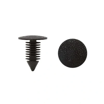 Abbildung von sourcing map 50 Stück Schwarz Auto Tür Kotflügel 8,5 mm Loch Push Kunststoff Nieten Retainer Clips