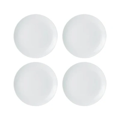 Abbildung von MIKASA Chalk 4 tlg. Porzellan Teller Set, 4x weiße für Alltag und Feier, 21cm mikrowellen spülmaschinenfest