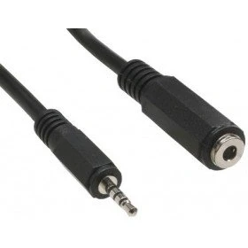 Abbildung von InLine 99308B Klinken Adapterkabel 4pol. 2,5mm Stecker / 3,5mm Buchse, 0,2m