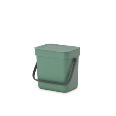 Abbildung von Brabantia Sort &amp; Go Bioeimer, Kunststoff, Tannengrün, 3 Liter
