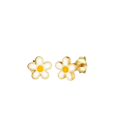 Abbildung von Elli Flower Design Ohrringe goldcoloured für Kinder, Größe: One Size, Gold coloured