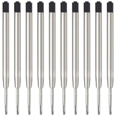 Abbildung von MengRan 3.9&#039;&#039; Kugelschreiber Nachfüllungen, Medium Point, Tinte Pen Kompatibel mit Parker Nachfüllung (Packung 10) (schwarze Tinte)