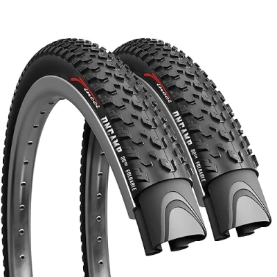 Abbildung von Fincci MTB Reifen 27,5 Paar Fahrrad 27.5 x 2.10 Zoll 54 584, Mantel Oncamp für Rennrad, Mountainbike,E Bike, Hybrid Fahrrad, Schmutz Offroad 2er Pack FaltReifen