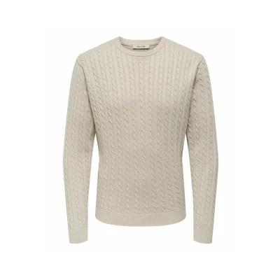 Abbildung von Only &amp; Sons Strickpullover, Herren, Größe: Large, Oatmeal