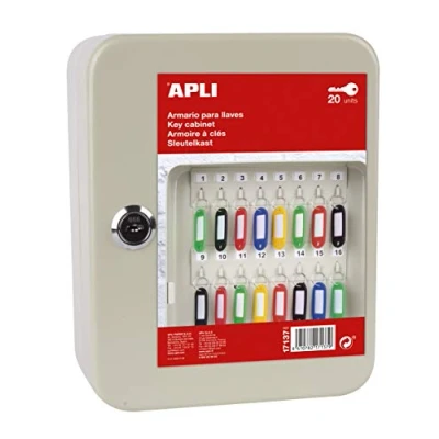Abbildung von APLI Schlüsselschrank aus Aluminium, cremefarben
