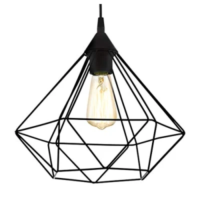 Abbildung von Eglo 94188 Hängeleuchte TARBES E27 1X40W Kunststoff, Stahl schwarz H:110cm Ø32,5cm dimmbar