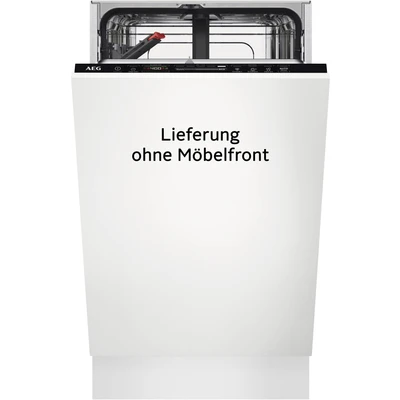 Abbildung von AEG FSE73407P Vollintegrierter Geschirrspüler / 45cm AirDry perfekte Trocknungsergebnisse D energiesparend Besteckkorb QuickSelect Display Startzeitvorwahl Wasserstopp extra leise