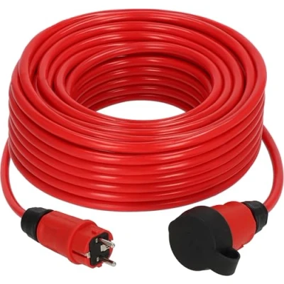 Abbildung von Brennenstuhl Professional Verlängerungskabel VQ 2200 IP44 (25m Kabel H07BQ F 3G2,5 in rot, Baustelleneinsatz und ständiger Einsatz im Freien, Made Germany)