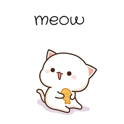 Abbildung von Cute Kawai Cat : meow: Lined Notebook / Journal Gift,100 pages,6x9,Soft Cover,Matte Finish