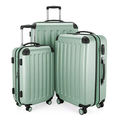 Abbildung von HAUPTSTADTKOFFER SPREE 3er Trolley Set Rollkoffer Reisekoffer, (S, M und L) Koffer Set, 4 Doppel Rollen, , Mint