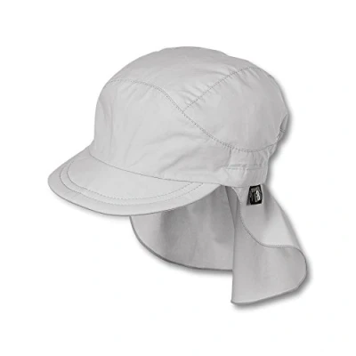 Abbildung von Sterntaler Unisex Kinder Schirmmütze mit Nackenschutz Ohne Bindebänder Mütze, lichtgrau, 49