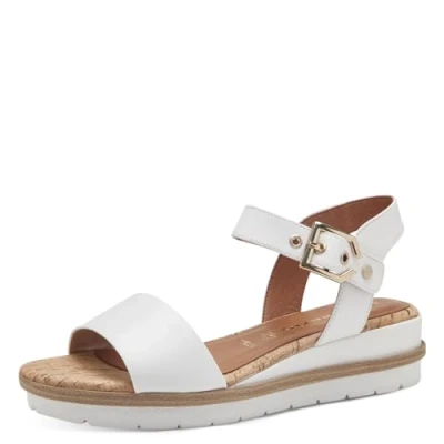 Abbildung von Tamaris Damen Klassische Ballerinas, Frauen Flats,Comfort Lining,TOUCHit Fußbett,Slip ons,klassisch elegant,Ballerinen,White,41 EU