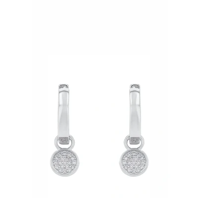 Abbildung von Amor Creolen 925 Sterling Silber Damen Ohrschmuck, mit Zirkonia synth., 2,6 cm, Silber, Kommt in Schmuck Geschenk Box, 2026206