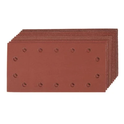 Abbildung von Silverline 538991 Klettschleifscheiben, gelocht, 115 x 230 mm, 10 tlg. Satz 2 60er, 3 80er, 120er, 240er Körnung