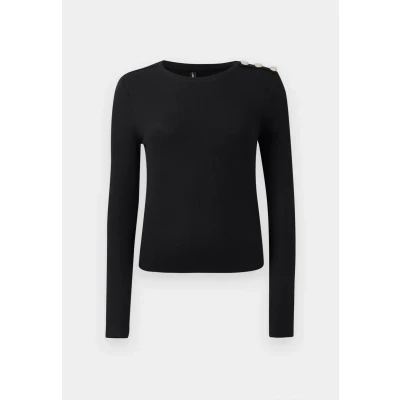 Abbildung von ONLY Onlcheckie Langarmshirt, Damen, Größe: XS, Black