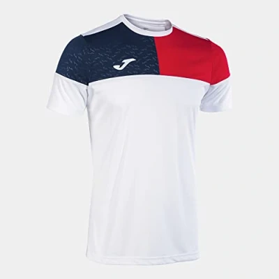 Abbildung von Joma Kurzarmshirt Mann Crew V rot Marineblau Weiss