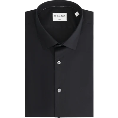 Abbildung von Calvin Klein SLIM Businesshemd, Herren, Größe: 46, Black