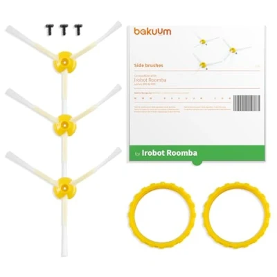 Abbildung von BAKUUM Packung x 3 Seitenbürsten Schrauben, für iRobot Roomba Series 800 und 900, ultra langlebige Borsten.