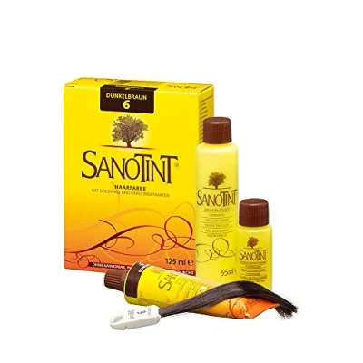 Abbildung von Sanotint Haarfarbe Nr. 06 „Dunkelbraun“ 1x 125 ml Naturnahe Mit wertvollen pflanzlichen Wirkstoffen Goldhirse, Traubenblätterextrakt, Olivenextrakt und Birkenextrakt