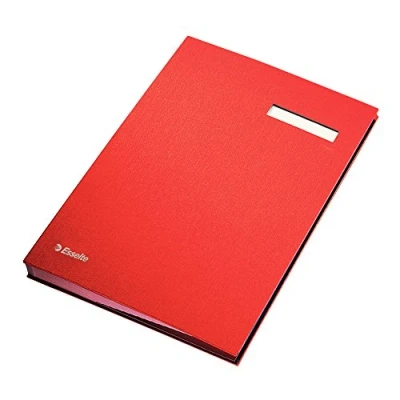Abbildung von Esselte 621062 Unterschriftsmappe, 20 Fächer, Überzug PP, rot