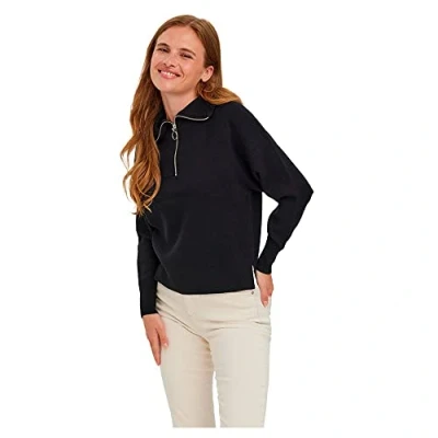 Abbildung von VERO MODA Damen Vmsaba Stripe Highneck Blouse Ga Noos Pullover, Schwarz, L EU