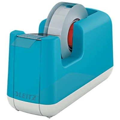 Abbildung von Leitz Klebeband Tischabroller, Stabiler Stand, Klebebandabroller inkl. Klebeband, Sanftes Blau, Cosy Serie, 53670061