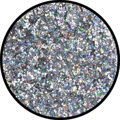 Abbildung von Eulenspiegel 906989 Glitter Silber Juwel (mittel), holographisch, 6g, Karneval, Halloween, Mottoparty (1er Pack)