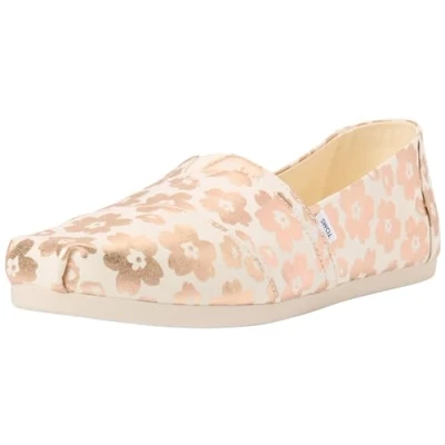 Abbildung von TOMS Damen Alpargata CloudBound Flacher Slipper, Beige Foil Ojai Floral Print, 38.5 EU