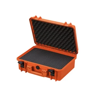 Abbildung von TomCase wasserdichter Outdoor Case 47x37x18 cm mit Rasterschaumstoff/Würfelschaumstoff; IP67 Transportkoffer (Orange)