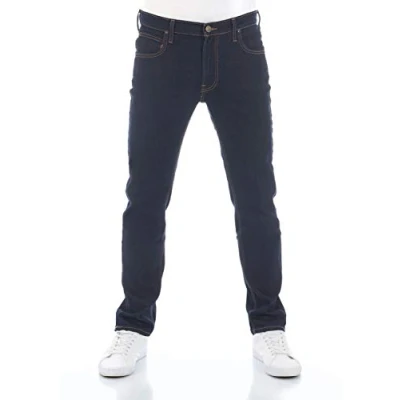 Abbildung von Lee Jeans Herren Stretch Regular Fit Daren Zip Fly Straight Jeanshose Hose Denim Blue w40, Farbe: Rinse Blue, Größe: 40W / 32L