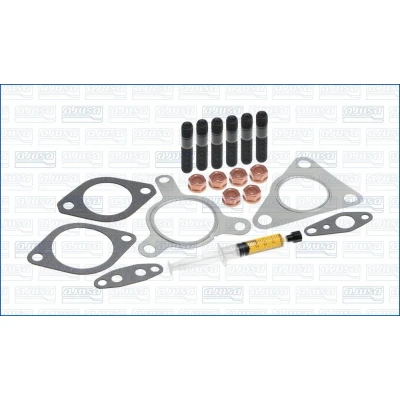 Abbildung von AJUSA JTC11483 Montagesatz, Lader with studs, syringe oil mit Dichtungen Montageanleitung NISSAN: Pathfinder 3