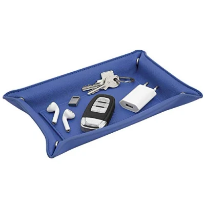 Abbildung von Wedo 75025003 Hosentaschen Depot, Aufbewahrungsablage ca. 23 x 15 3, 5 cm, Pflegeleichtes Kunstleder, Blau