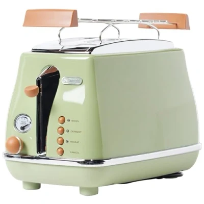 Abbildung von De&#039;Longhi Toaster »Incona Vintage »CTOV 2103.BG««, 2 kurze Schlitze, 900 W, im Retro Look, grün