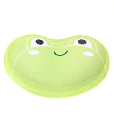 Abbildung von TUKA Ergonomische Silikon Handgelenkauflage, Weiche geformte Gel Handballen Auflage, Rutschfeste Handauflage Flex mit Lustigem Cartoon Motiv, Grüner Frosch, TKC5113 greenfrog