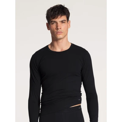 Abbildung von CALIDA Cotton Code Langarmshirt Herren, mit Rundhalsausschnitt