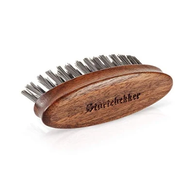 Abbildung von Störtebekker® Premium Bartbürste Made in Germany Entwirrt den Bart und bringt ihn Form Beugt Juckreiz vor Nachhaltige BioniFil Borsten Nussbaumholz Beard Brush