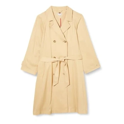 Abbildung von Tommy Hilfiger Curve Fluid Trench Trenchcoat, Damen, Größe: 48, Harvest wheat