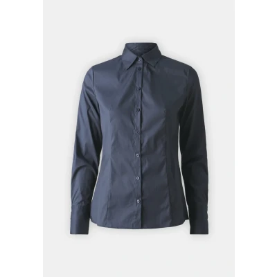 Abbildung von HUGO THE Fitted Hemdbluse, Damen, Größe: 32, Navy
