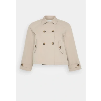 Abbildung von Only Carmakoma Damen Carapril Life Short Trenchcoat OTW Noos, Oxford Tan, x_l