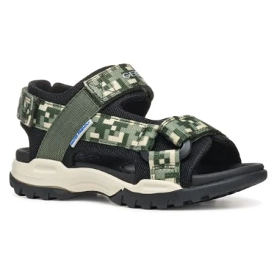 Abbildung von Geox Borealis BOY Trekkingsandale für Kinder, Größe: 33, Green/black Schuhe