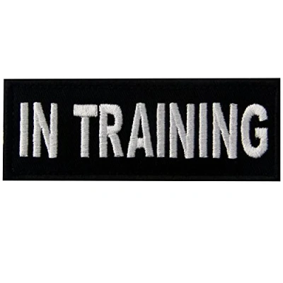 Abbildung von In Training Service Tier Westen/Gurte Emblem Bestickter Aufnäher mit Haken und Flauschbänder