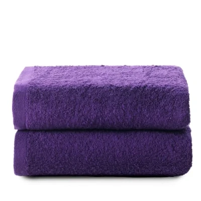 Abbildung von Top Towel Plus große Badetücher 2 Gesichts oder Bidettücher 30 x 50 cm 100% Baumwolle Violett