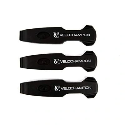 Abbildung von VeloChampion Heavy Duty 3 Pack Fahrrad Reifenheber Reifenlöffel. Unentbehrliche Fahrradreparaturwerkzeuge im 3er Pack. Tragbar, stapelbar, leicht