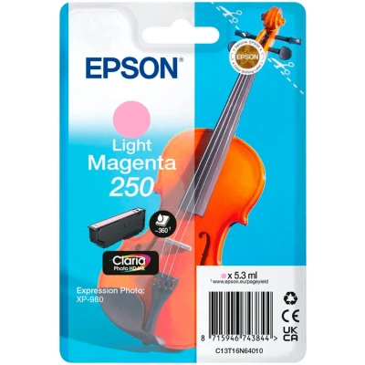 Abbildung von Epson Tintenpatrone 250 Violin Claria Photo HD Magenta 1 Stück C13T16N64010